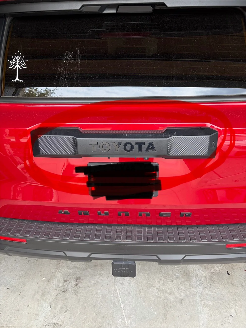 2025 2026 4runner 6th gen I hit the rear door with the garage door. Need help. IMG_1059