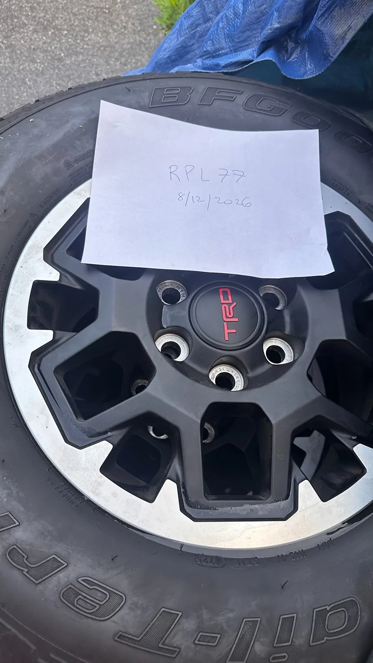 2025 2026 4runner 6th gen FS: 2025 TRD Off Road wheels 17" ($700 OBO) IMG_7521
