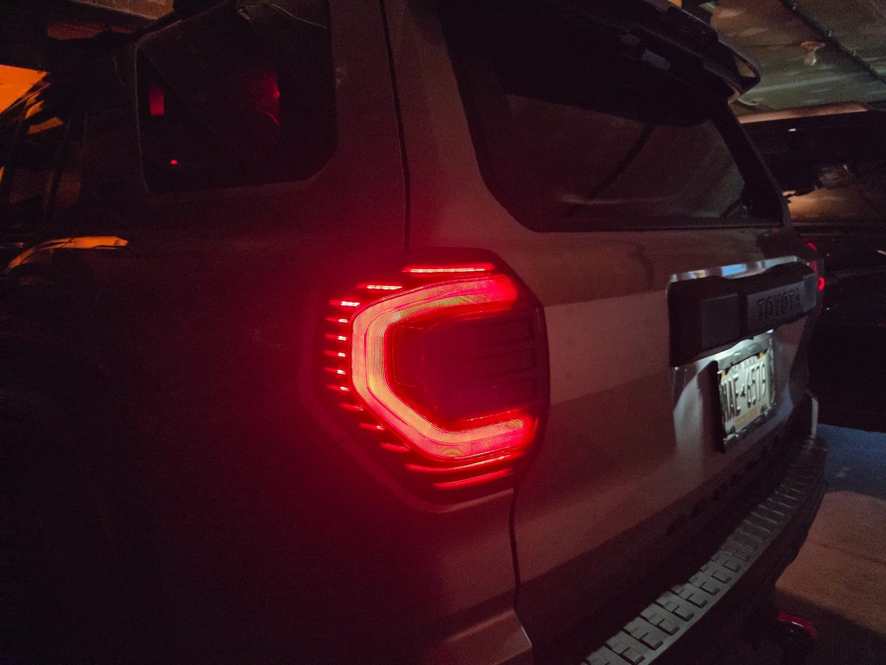 2025 2026 4runner 6th gen OEM Premium Black LED Taillights (from TRD Pro / Trailhunter / Platinum / TRD SP) installed.. Kinda lame the ORP didn't come with these 20260803_172748