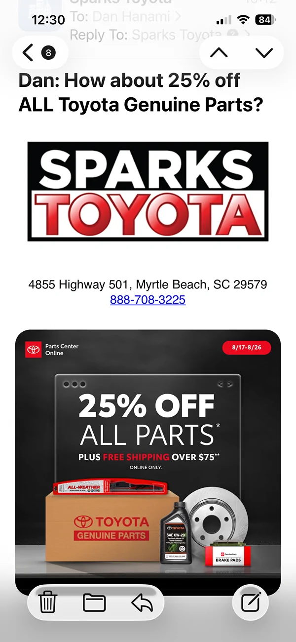 2025 2026 4runner 6th gen Sparks Toyota 25% off IMG_5104