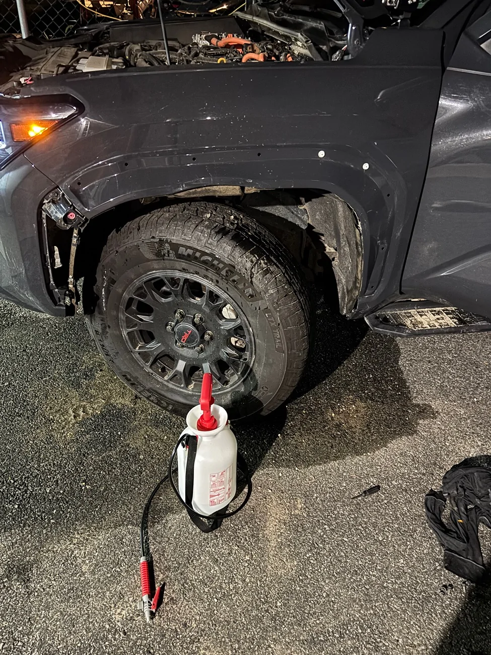 2025 2026 4runner 6th gen Upgraded 18 inch black rims, wrong spare tire, and cleaning wheel wells/liners IMG_6024