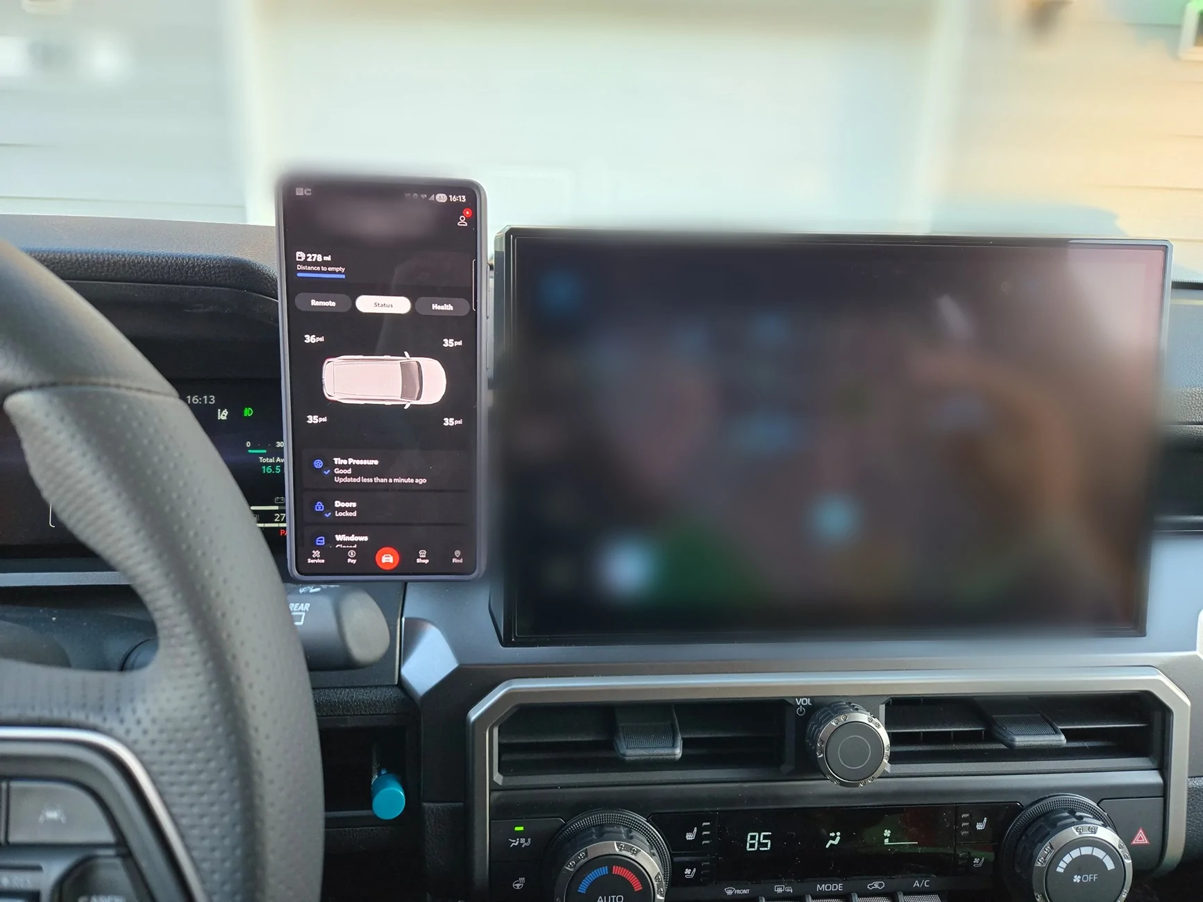 2025 2026 4runner 6th gen Off-Roam Magnetic Mount + Samsung Galaxy Fold 8 + 14" Infotainment Fitment Point Blur_Dec262025_195533