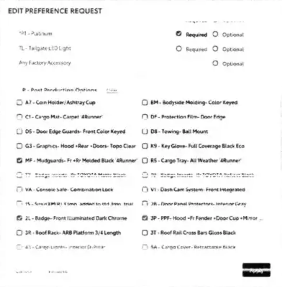 2025 2026 4runner 6th gen 2027 4Runner Order Guide out yet? 2025 4Runner Allocation Reserver Request 2