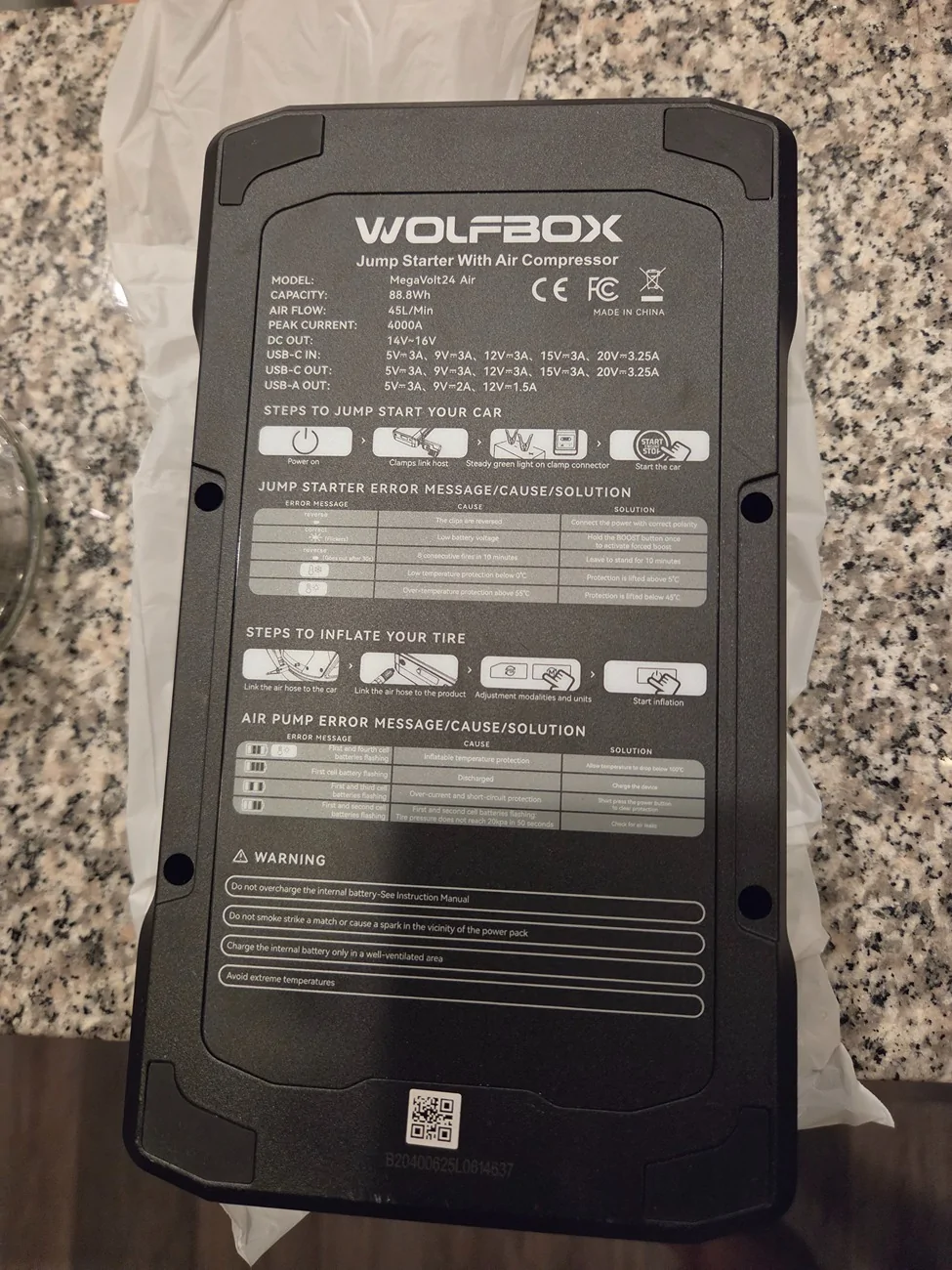 2025 2026 4runner 6th gen Wolfbox MV24A 4000A - Jump Starter & Air Compressor - Review 20260908_165642