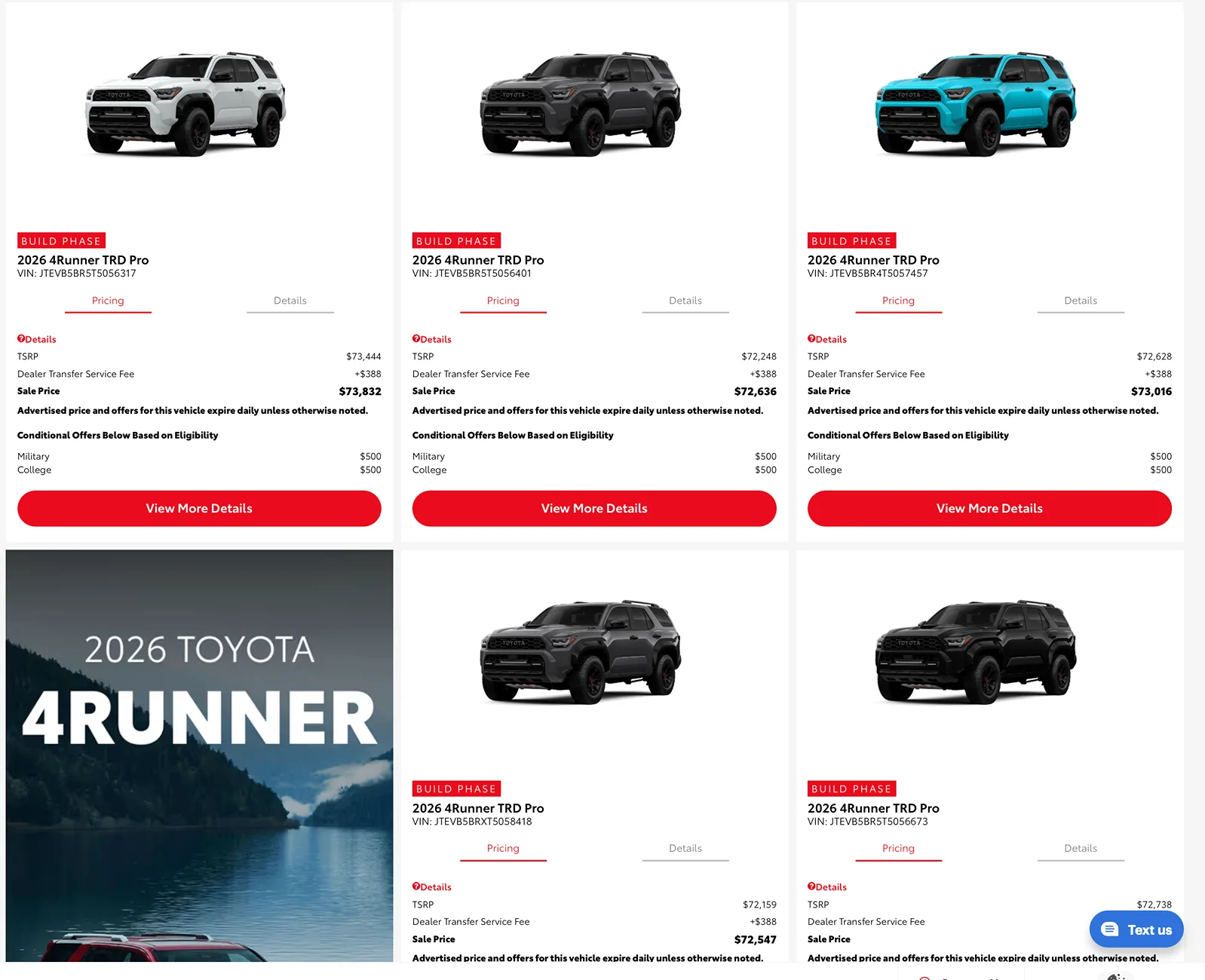 2025 2026 4runner 6th gen Wave Maker TRD Pro Pricing? Screenshot 2026-09-09 at 4.52.07 PM