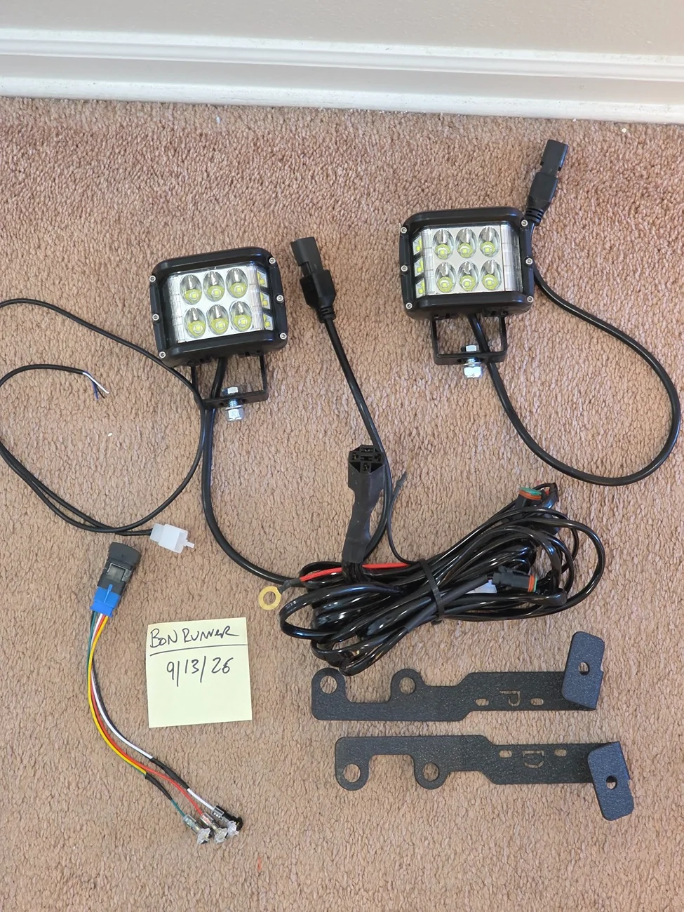 2025 2026 4runner 6th gen Cali Raised white ditch lights + OEM switch + brackets 20260913_151637