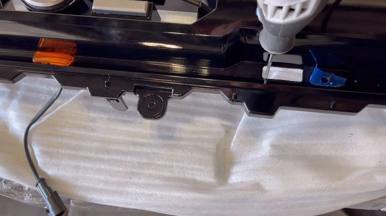 2025 4runner 6th gen Heretic light bar, Baja fog lights & Raptor aftermarket lights installed in TRD Pro grill img_6050-jpeg