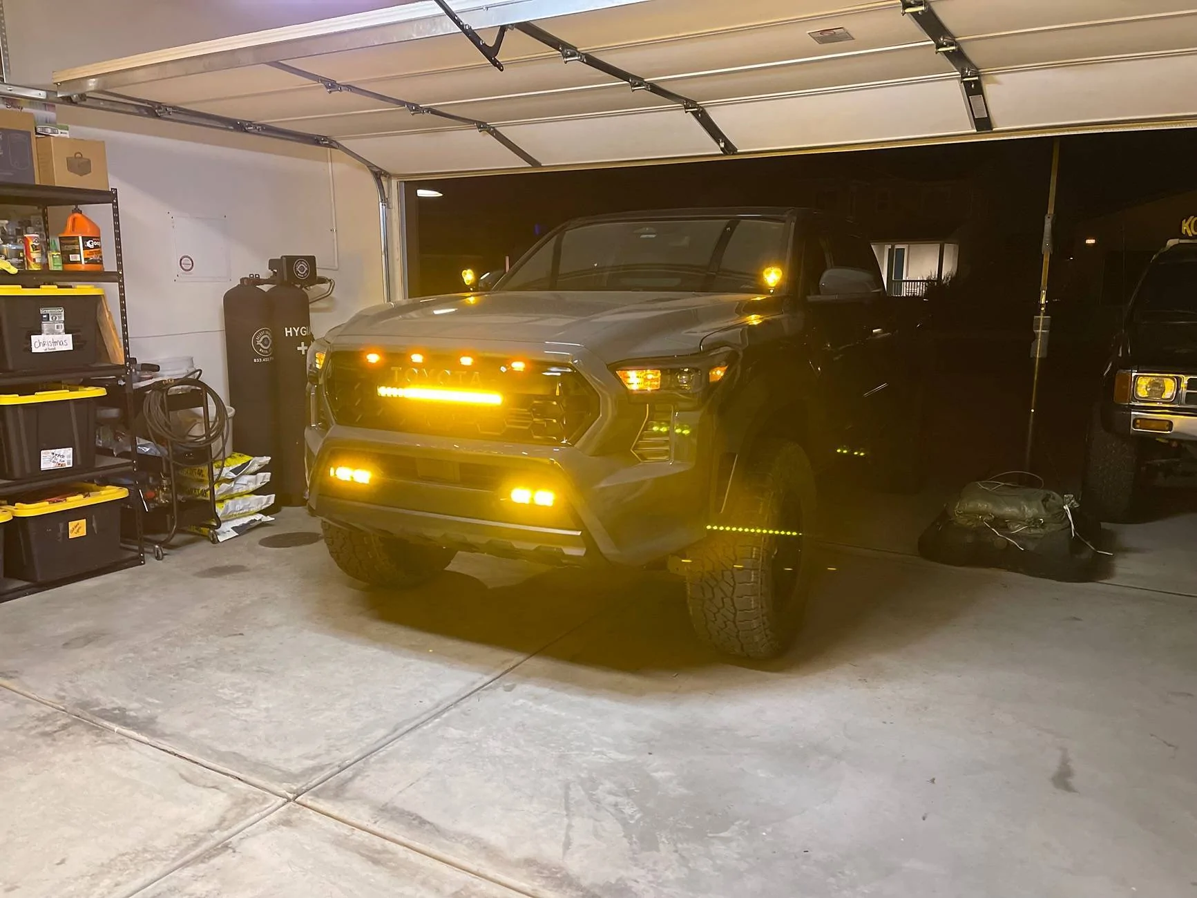 2025 4runner 6th gen Heretic light bar, Baja fog lights & Raptor aftermarket lights installed in TRD Pro grill img_6016-jpeg