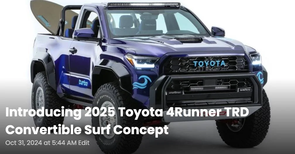 2025 4runner 6th gen Teaser #3: Trailhunter 4Runner (in new green color)! Screenshot 2024-10-31 at 8.16.43 AM