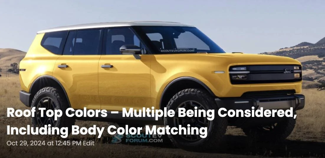 2025 4runner 6th gen Scout EV Pickup & SUV debut w/ Gas Range Extender, 4x4, BOF, Lockers, Sway Bar Disconnect -- All Specs, Wallpapers, Video white-roof-top-scout-traveler-suv-ev-jpg