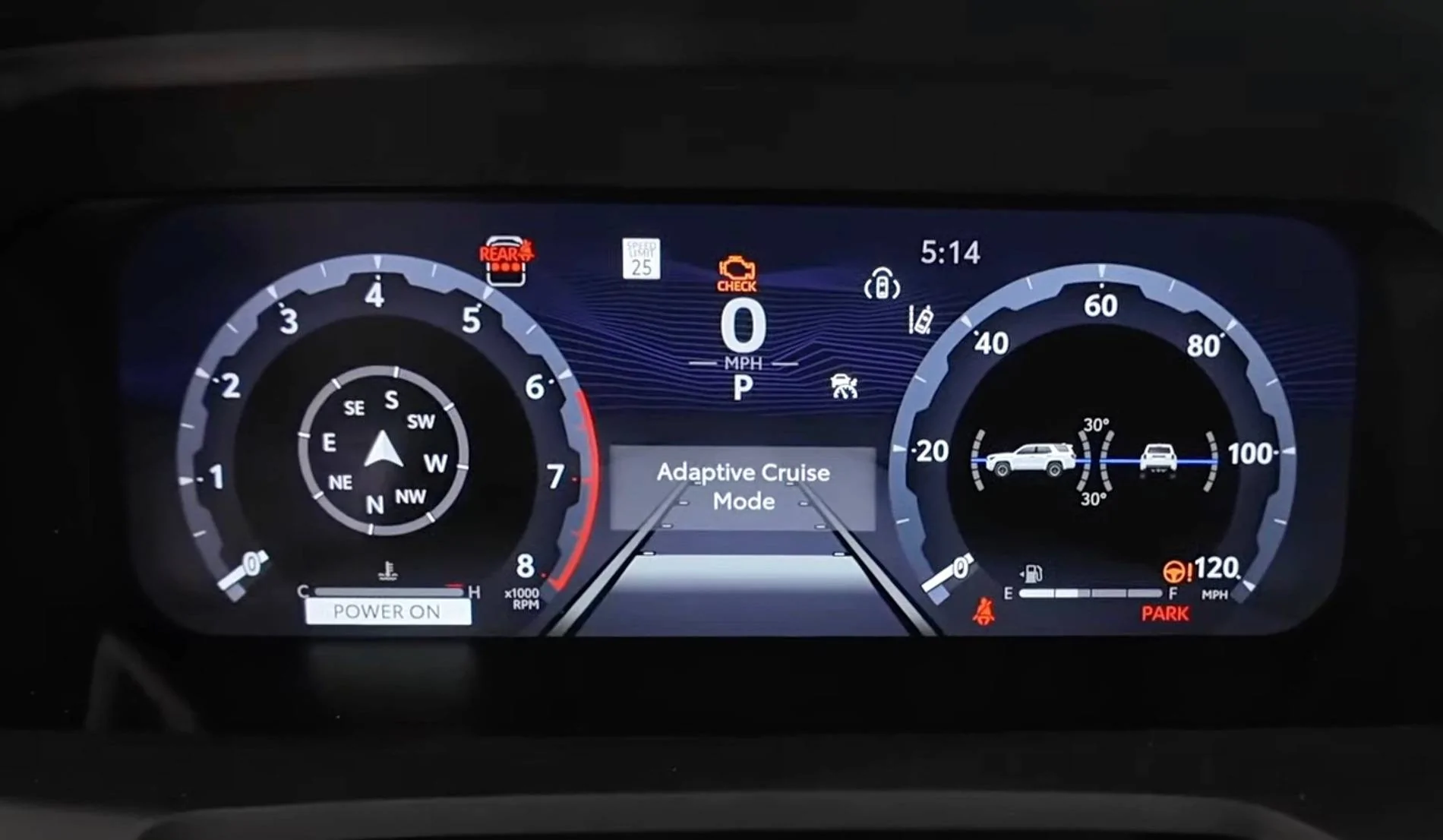 2025 4runner 6th gen Cutting Edge TRD Off-Road (Non-Premium) 2025 4Runner first look -- exterior, interior, cargo area, underbody, suspension, engine bay, roof rails Gauge cluster instrument panel 2025 toyota 4runner trd off-road 3