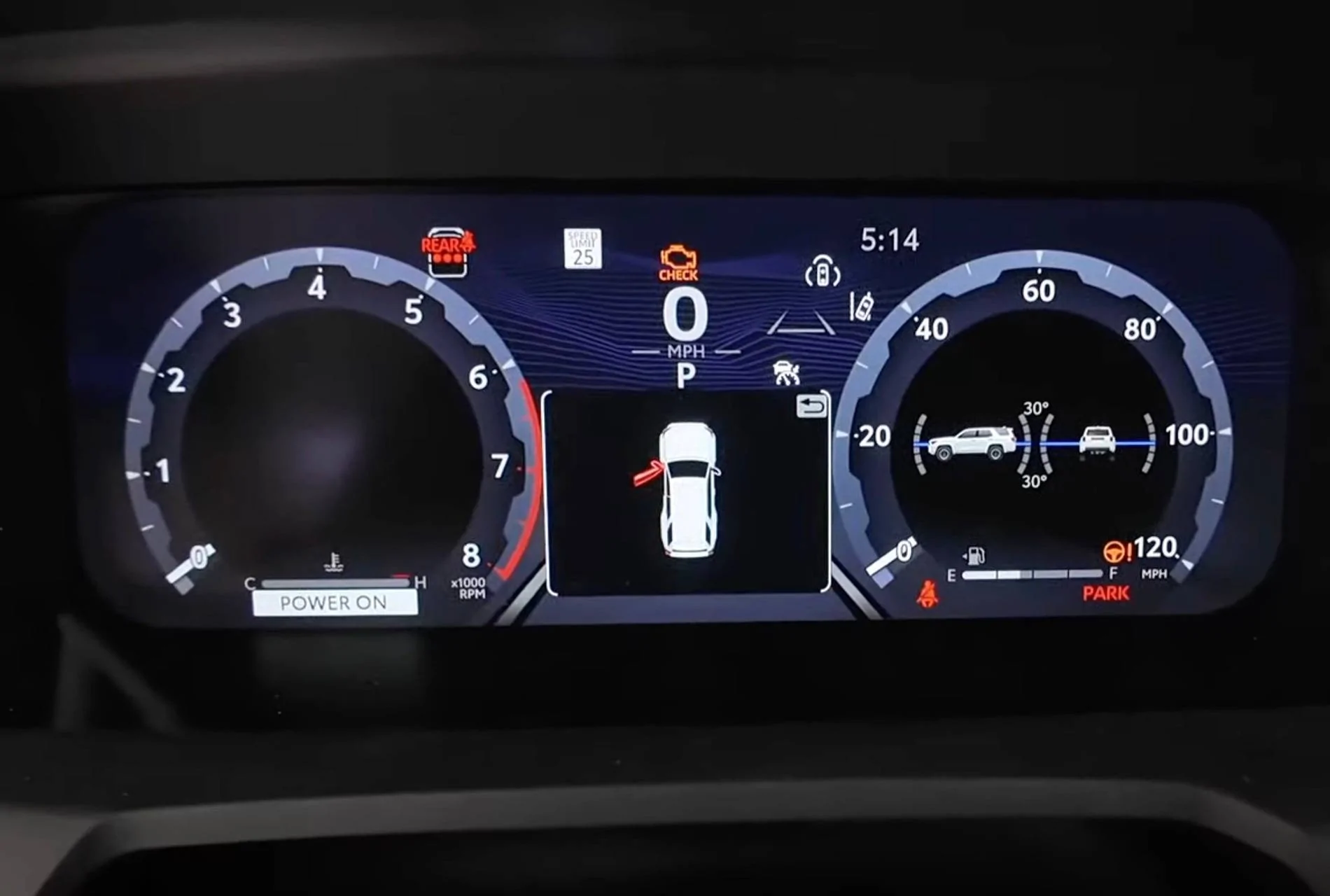 2025 4runner 6th gen Cutting Edge TRD Off-Road (Non-Premium) 2025 4Runner first look -- exterior, interior, cargo area, underbody, suspension, engine bay, roof rails Gauge cluster instrument panel 2025 toyota 4runner trd off-road 4