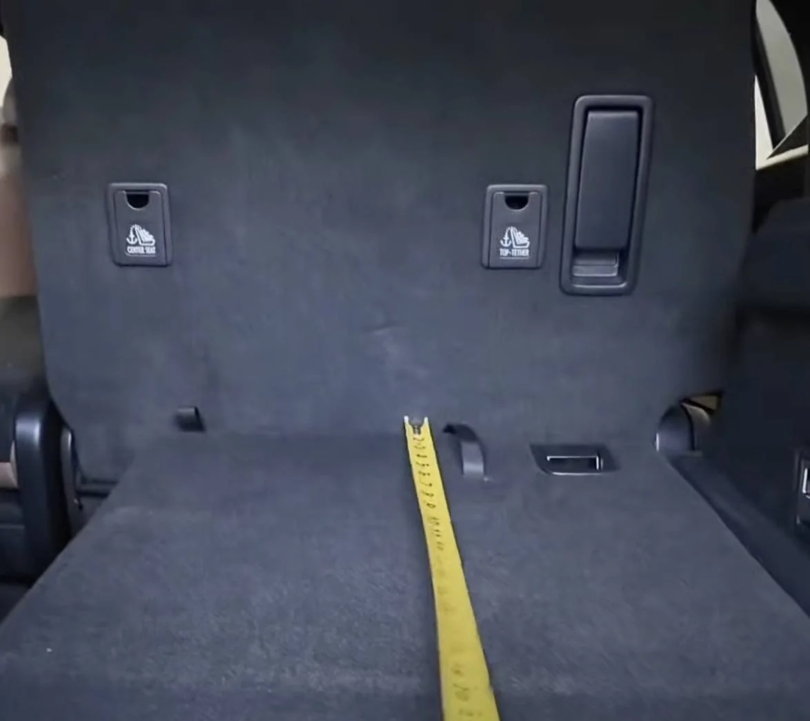 2025 4runner 6th gen 3rd Row Seats in 6th Gen 4Runner: Folded, Legroom, Headroom, Cargo Space -- in Limited Trim 2025 4Runner 6th Gen (Supersonic Red / Portobello) 3rd third row seats folded down legroom headroom dimensions cargo space Limited trim 2025 4ru