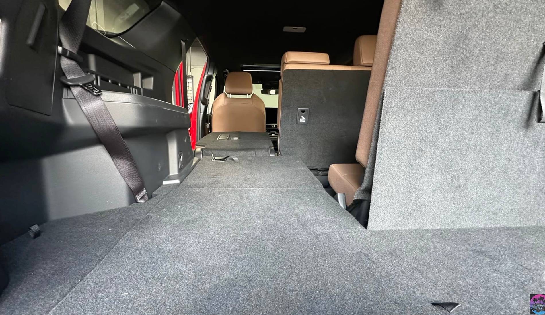 2025 4runner 6th gen 3rd Row Seats in 6th Gen 4Runner: Folded, Legroom, Headroom, Cargo Space -- in Limited Trim 2025 4Runner 6th Gen (Supersonic Red / Portobello) 3rd third row seats folded down legroom headroom dimensions cargo space Limited trim 2025 4run