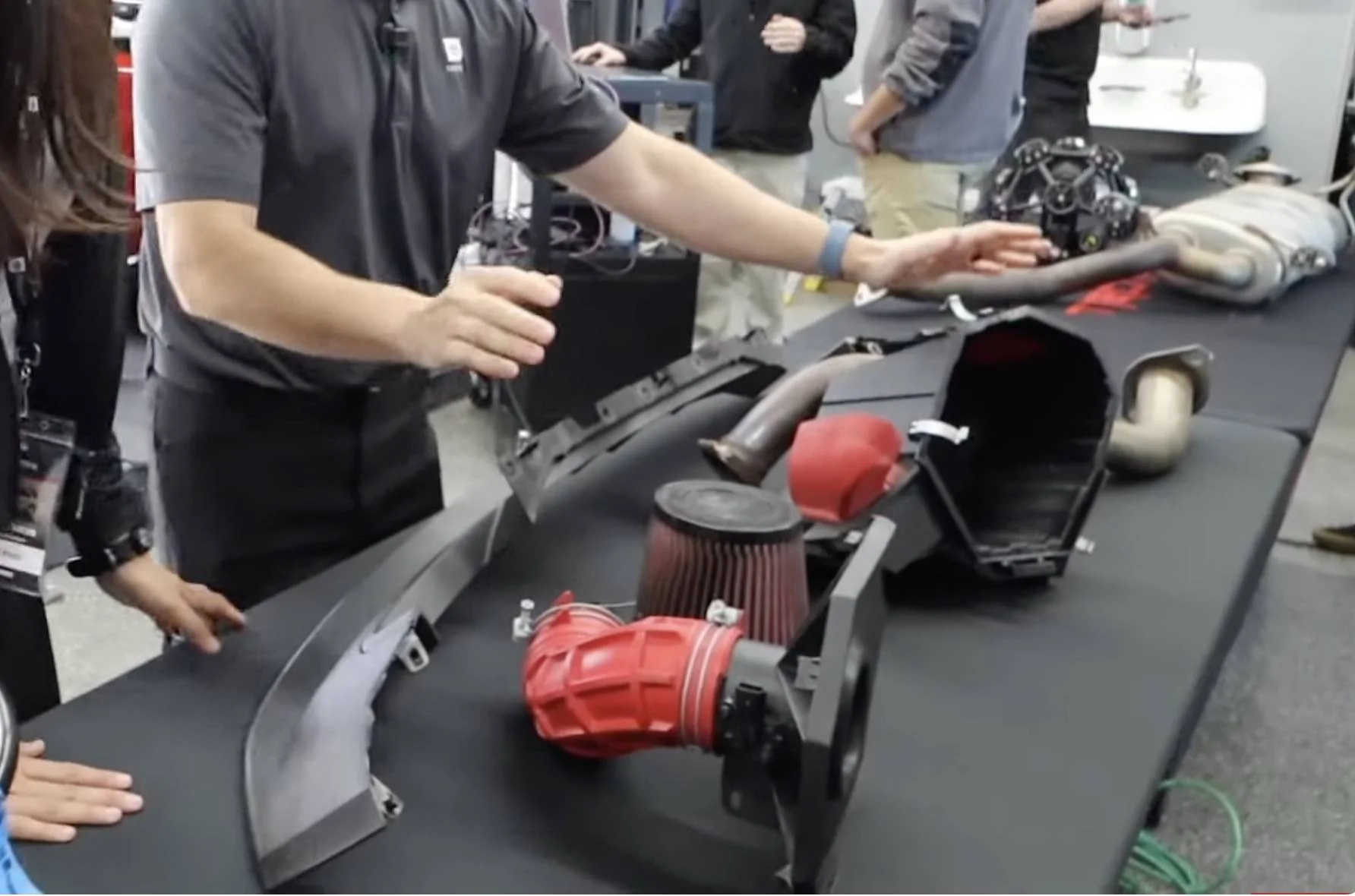 2025 4runner 6th gen 4Runner Factory Parts Review (Sway Bar, Fox Shocks, Bump Stop, Skid Plate, Air Intake) + TRD Off-Road walkaround by Chloe Kuo factory trd pro air intake box filter cone intake 2025 4runner 6th gen 