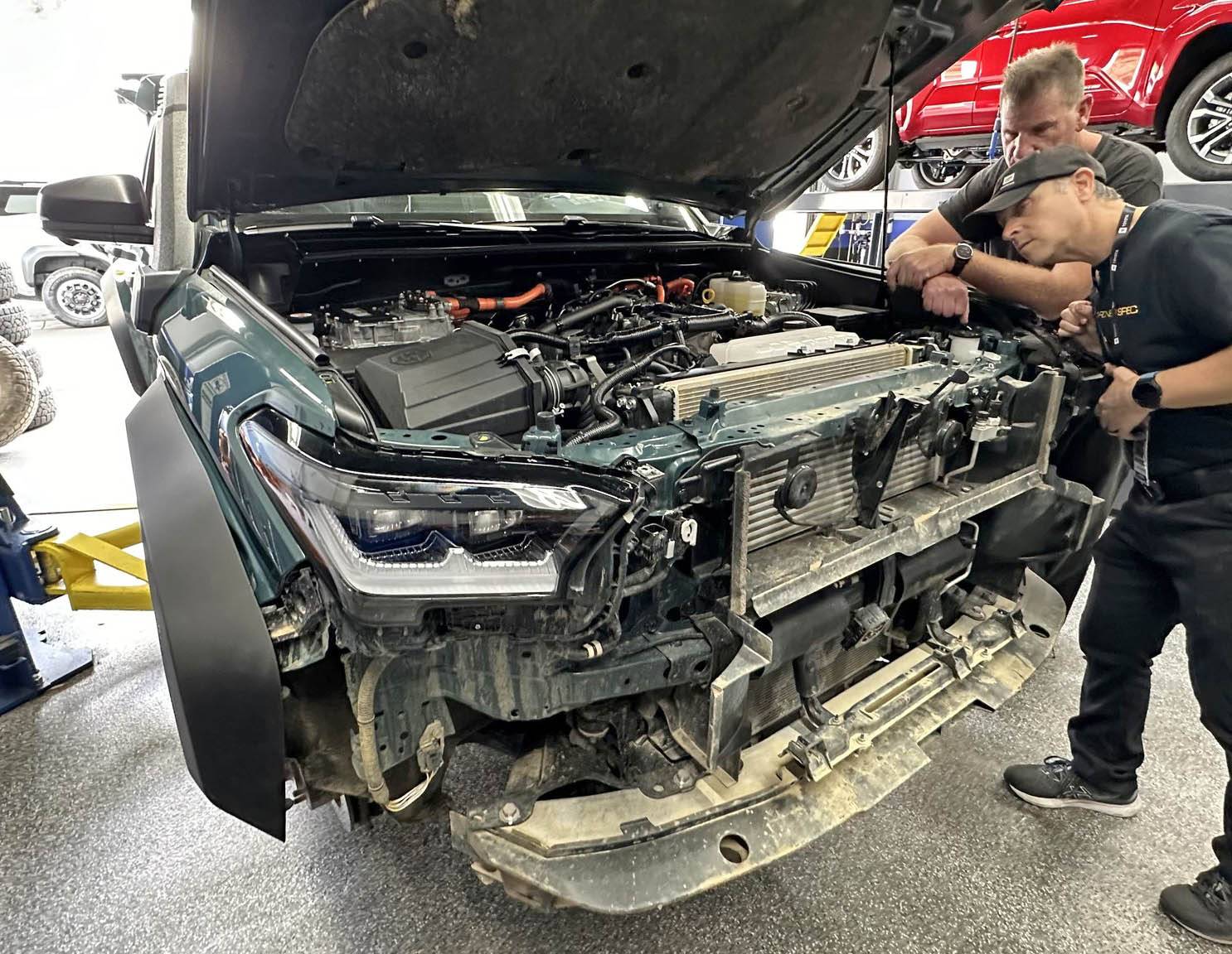 2025 4runner 6th gen Front bumper removed from 2025 4Runner Trailhunter - photos Front bumper cover removed trailhunter 2025 4runner 6th gen 5