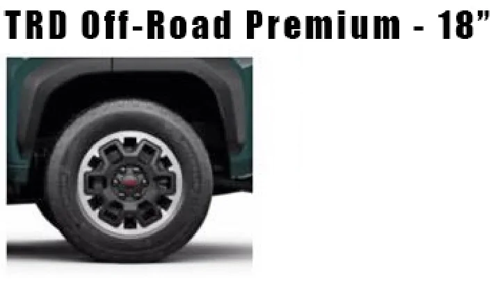 2025 4runner 6th gen Factory Wheels & Tires (OEM) Offsets, Bore, Sizes, Widths, Brands -- 2025 4Runner 6th Gen TRD Off-Road Premium Wheels 18%22 Inch 2025 4Runner 6th Gen