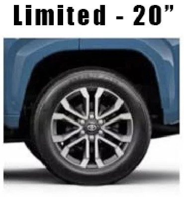 2025 4runner 6th gen Factory Wheels & Tires (OEM) Offsets, Bore, Sizes, Widths, Brands -- 2025 4Runner 6th Gen Limited Trim Wheels 20%22 Inch 2025 4Runner 6th Gen