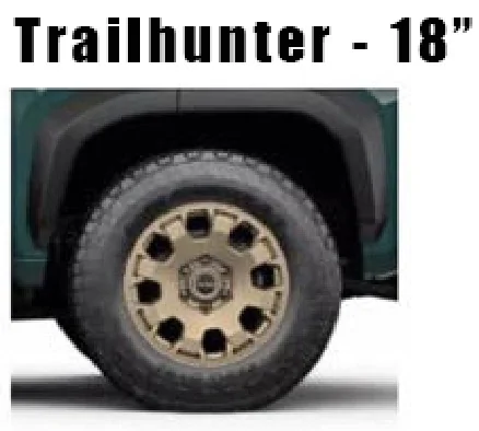 2025 4runner 6th gen Factory Wheels & Tires (OEM) Offsets, Bore, Sizes, Widths, Brands -- 2025 4Runner 6th Gen Trailhunter Wheels 18%22 Inch 2025 4Runner 6th Gen