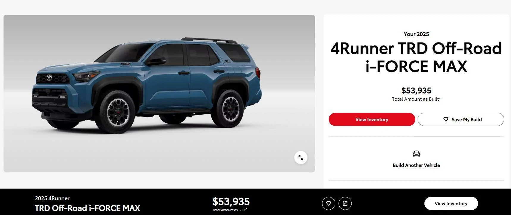 2025 4runner 6th gen Build & Price Configurator for 2025 4Runner models / trims now on Toyota website! [Update: ALL trims now available] 1734019871719-r
