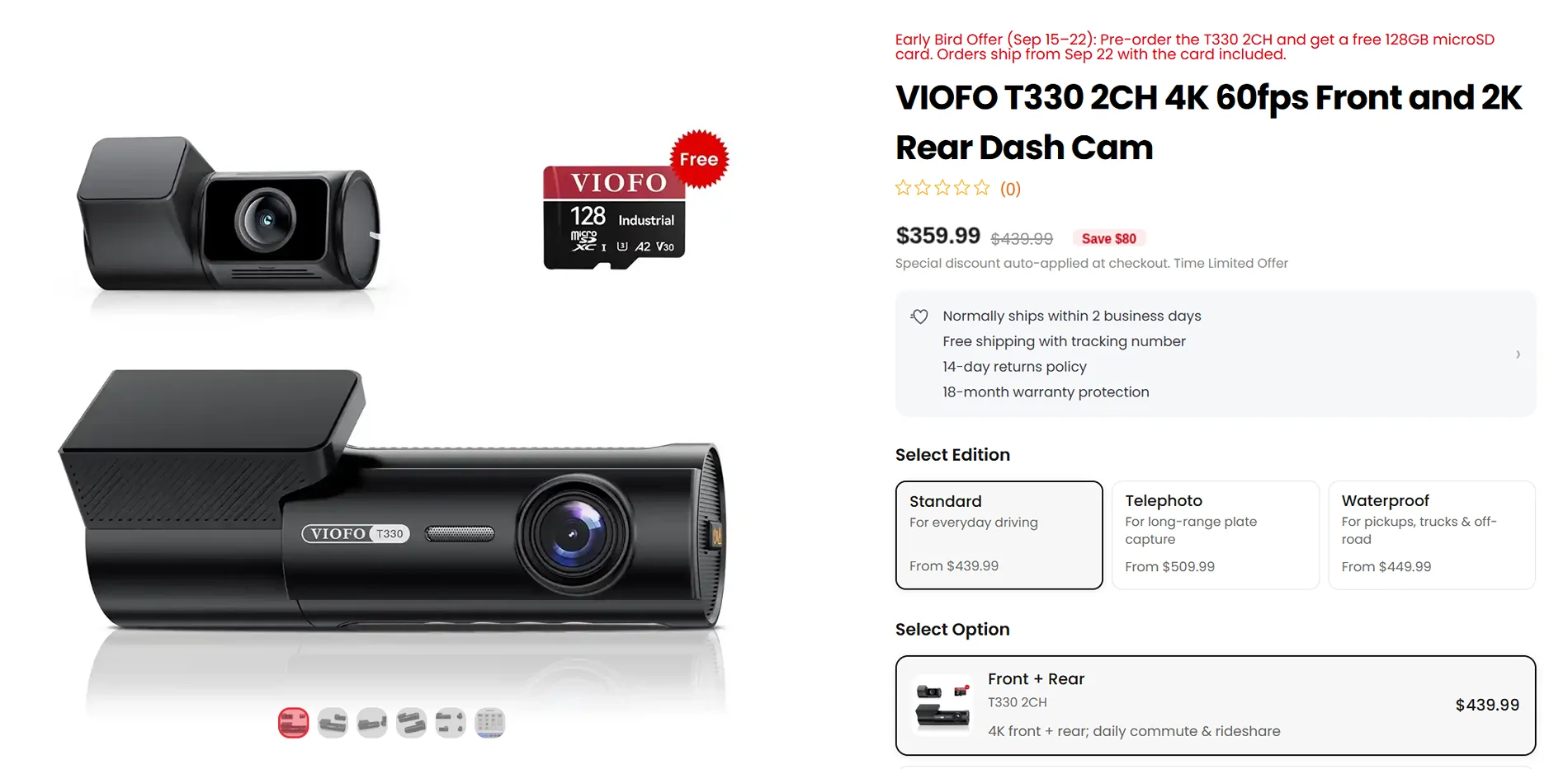 2025 2026 4runner 6th gen Viofo New Dashcam - pre order and get $80 off 1790075207562-qu