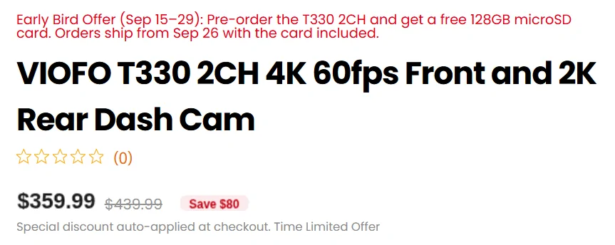2025 2026 4runner 6th gen Viofo New Dashcam - pre order and get $80 off 1790165882231-zi