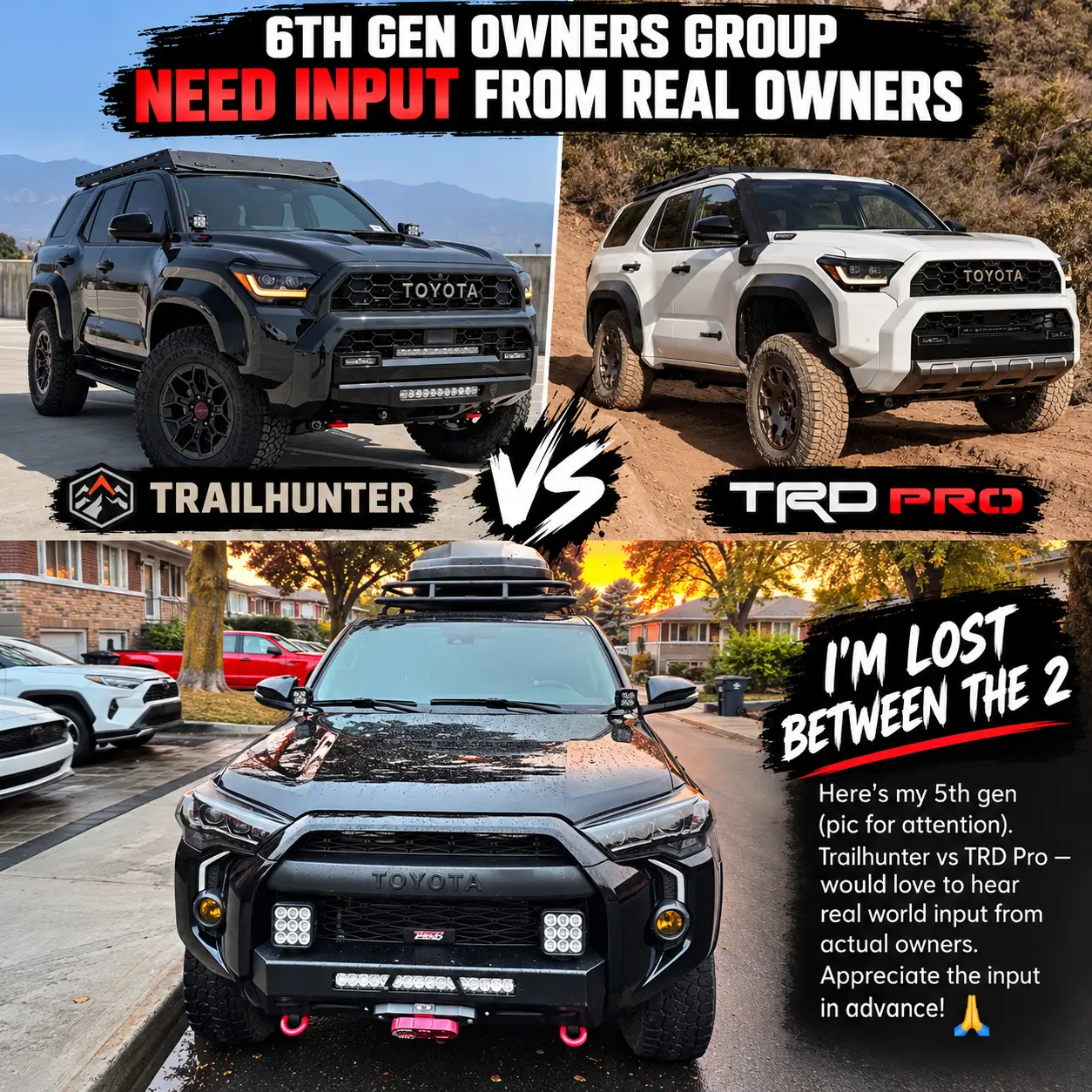 2025 2026 4runner 6th gen Trailhunter vs TRD pro A7559064-8CCC-4046-AC2E-BEEE7367FC03