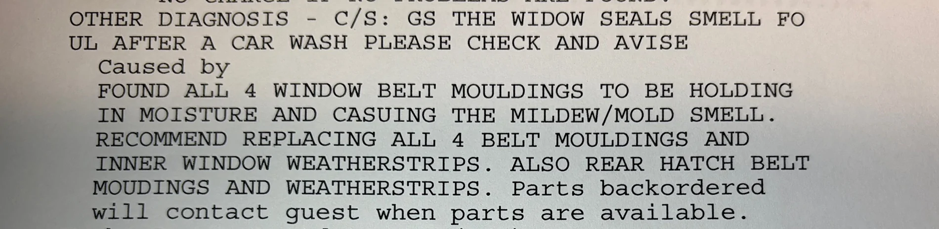 2025 2026 4runner 6th gen Odor/mildew smell from window mouldings on 2025 TRD Sport Premium (issue: muoldings are holding moisture / water) IMG_1305