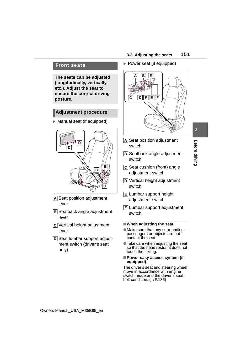 2025 2026 4runner 6th gen Electronic settings issues - seat adjustment, air conditioner, etc. Power_Seat_Adjustments_Diagram_01-01