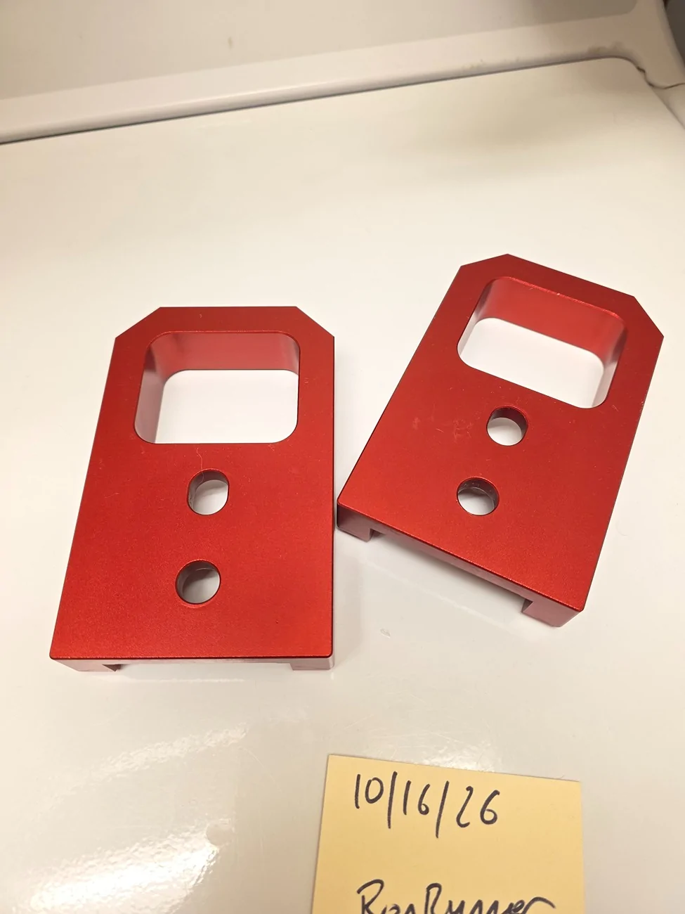 2025 2026 4runner 6th gen Front Red Aluminum Tow Hooks. 20261015_214219