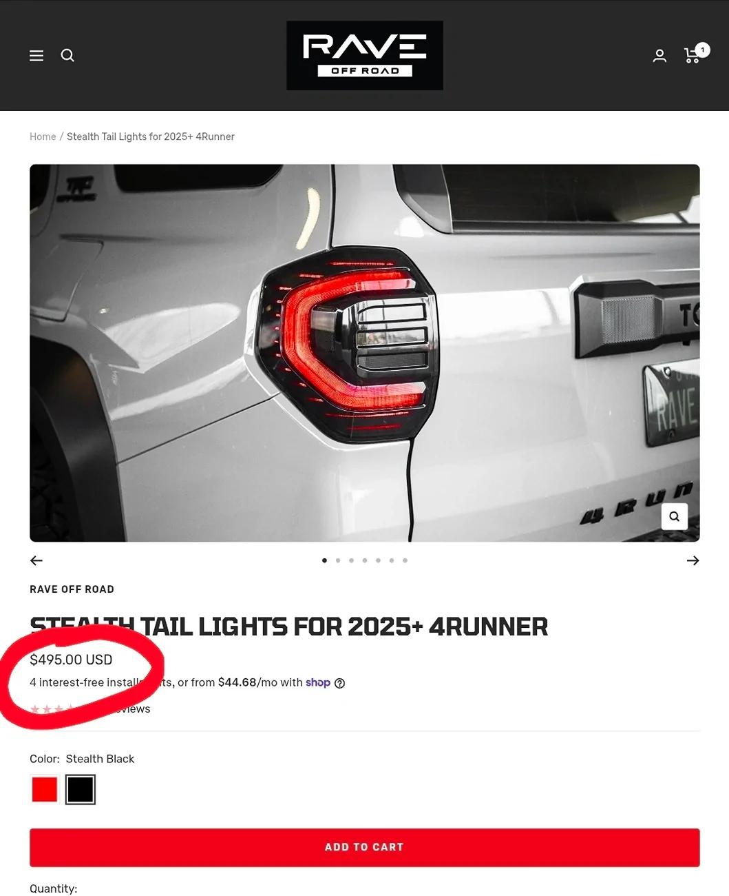2025 2026 4runner 6th gen Rave Off Road Stealth Tail Lights installed Screenshot_20261017_120721_Brav