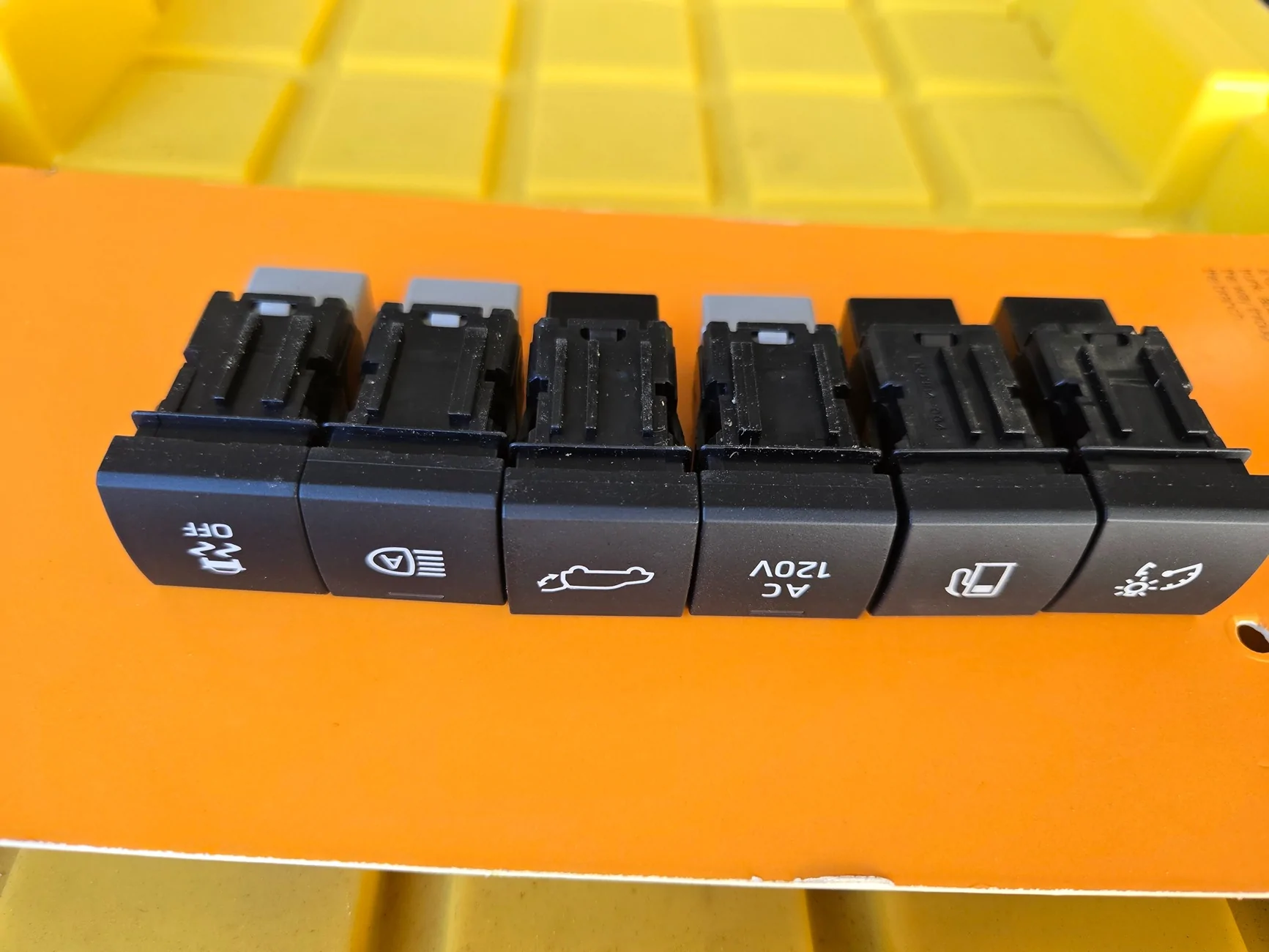 2025 2026 4runner 6th gen Square dash switches default locations and possible movement. 1000019488