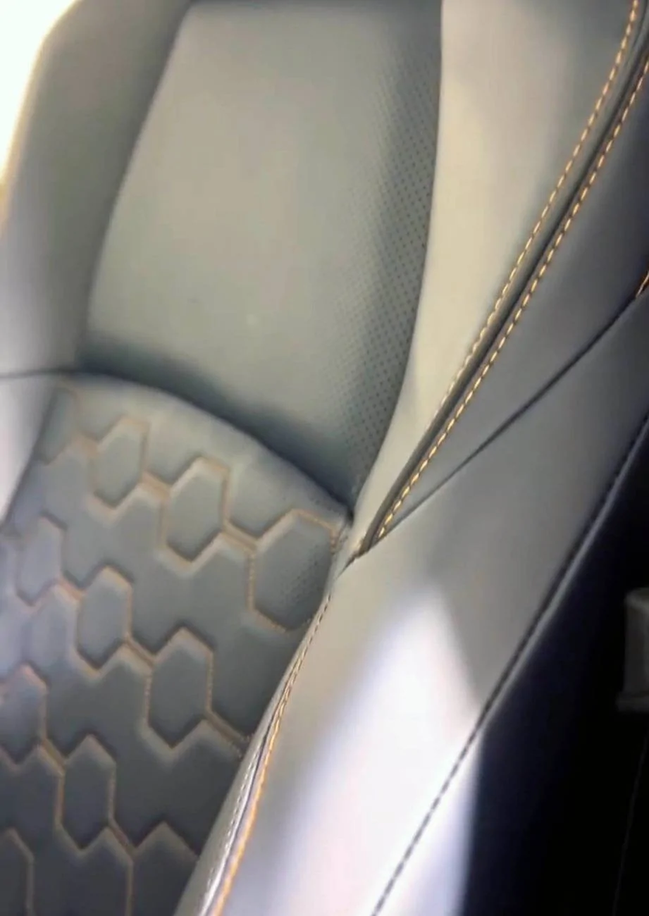 Dark navy interior seats orange contrast stitching - Platinum trim 2025 4runner 6th gen 6.jpg