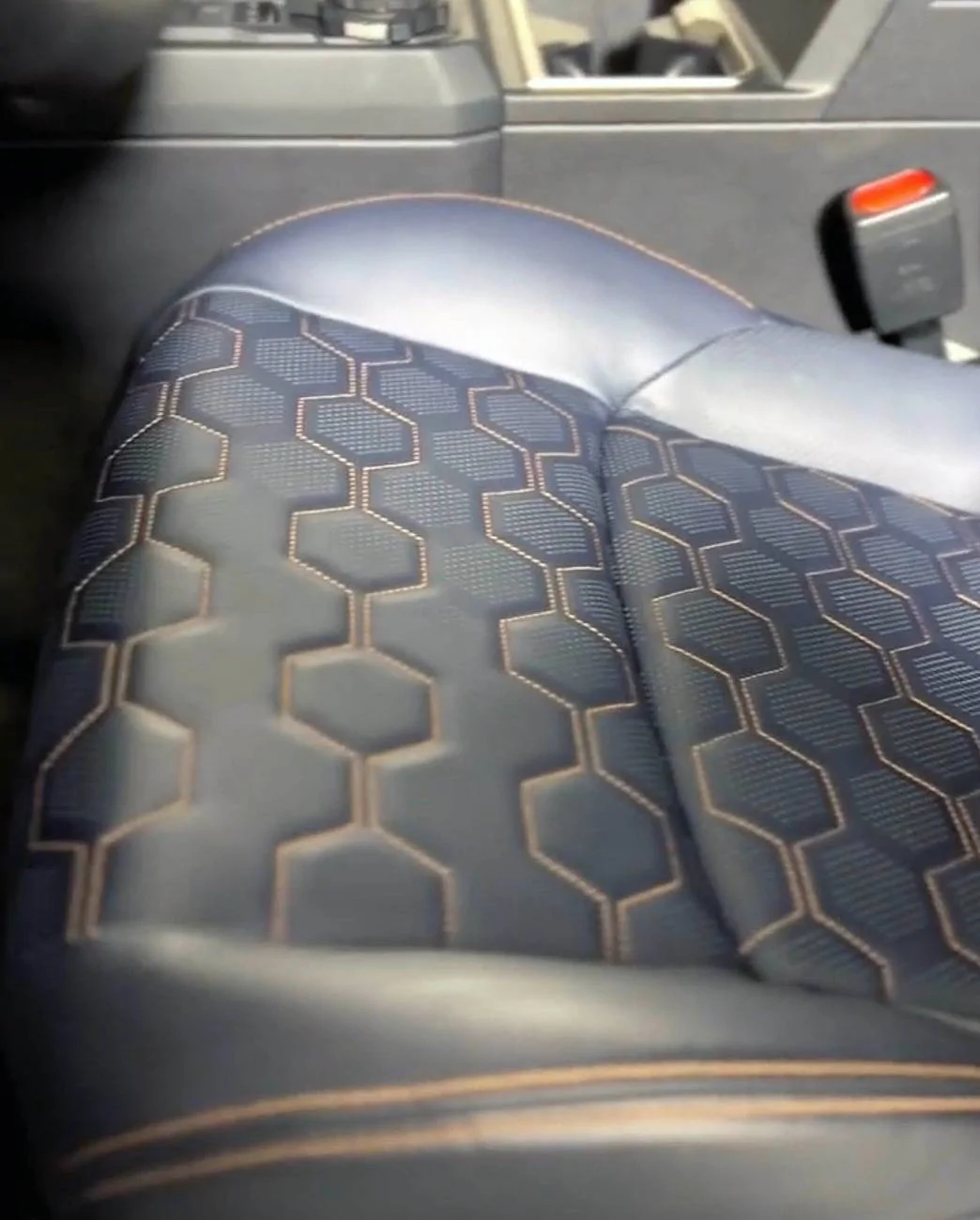 Dark navy interior seats orange contrast stitching - Platinum trim 2025 4runner 6th gen 4.jpg