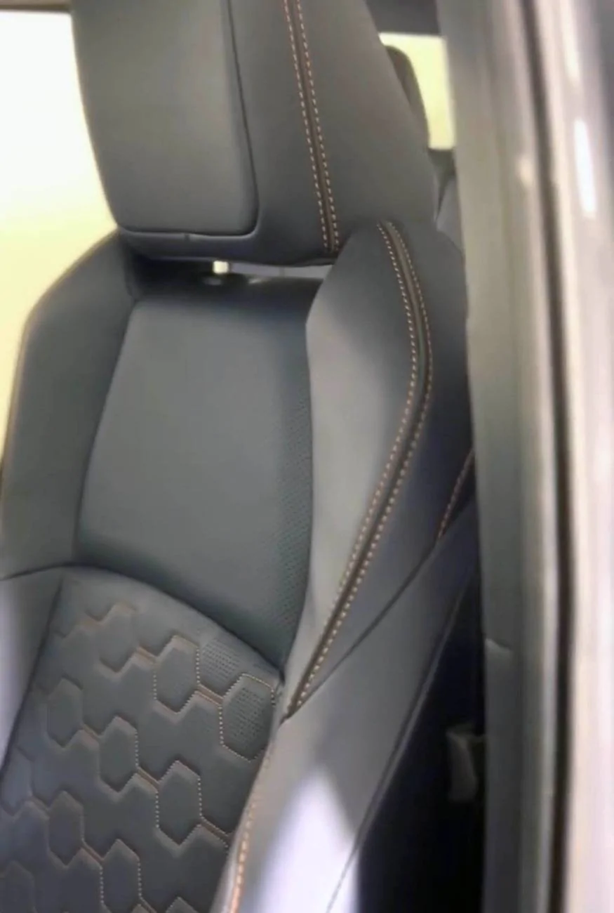 Dark navy interior seats orange contrast stitching - Platinum trim 2025 4runner 6th gen 1.jpg