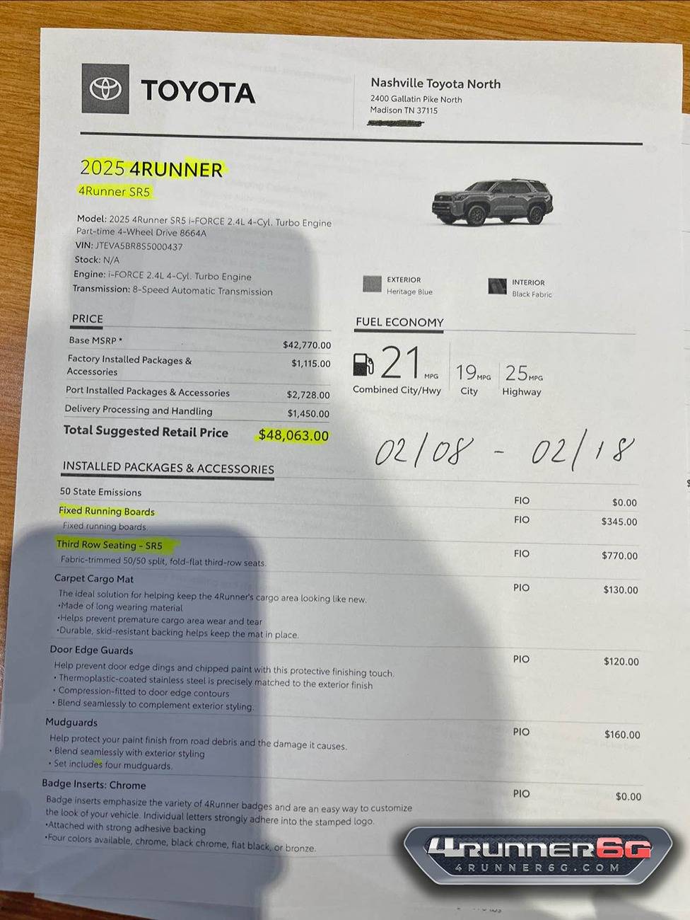 2025 4runner 6th gen Allocations for 2025 4Runner are here! Delivery begins early February 2025 dealer allocations 2025 4runner 6th gen 2