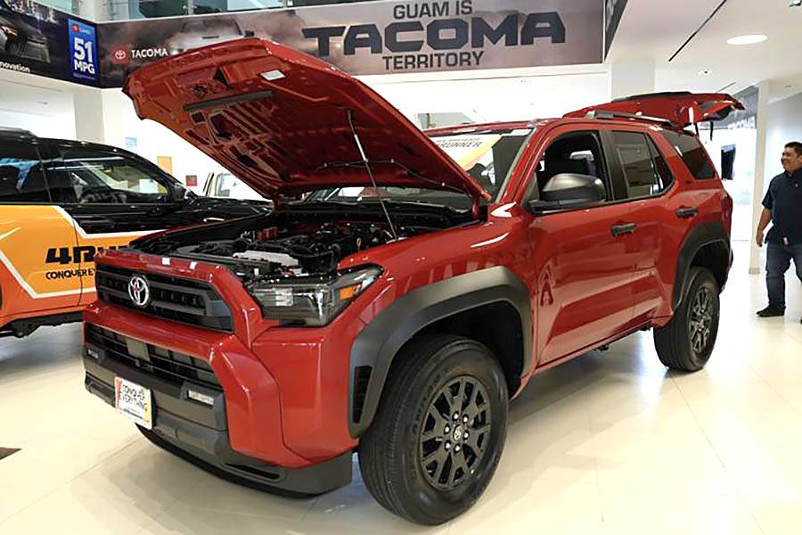 2025 4runner 6th gen SR5 2025 4Runners (Supersonic Red & Black) arrive at Atkins Kroll Toyota in Guam Supersonic Red SR5 2025 toyota 4runner