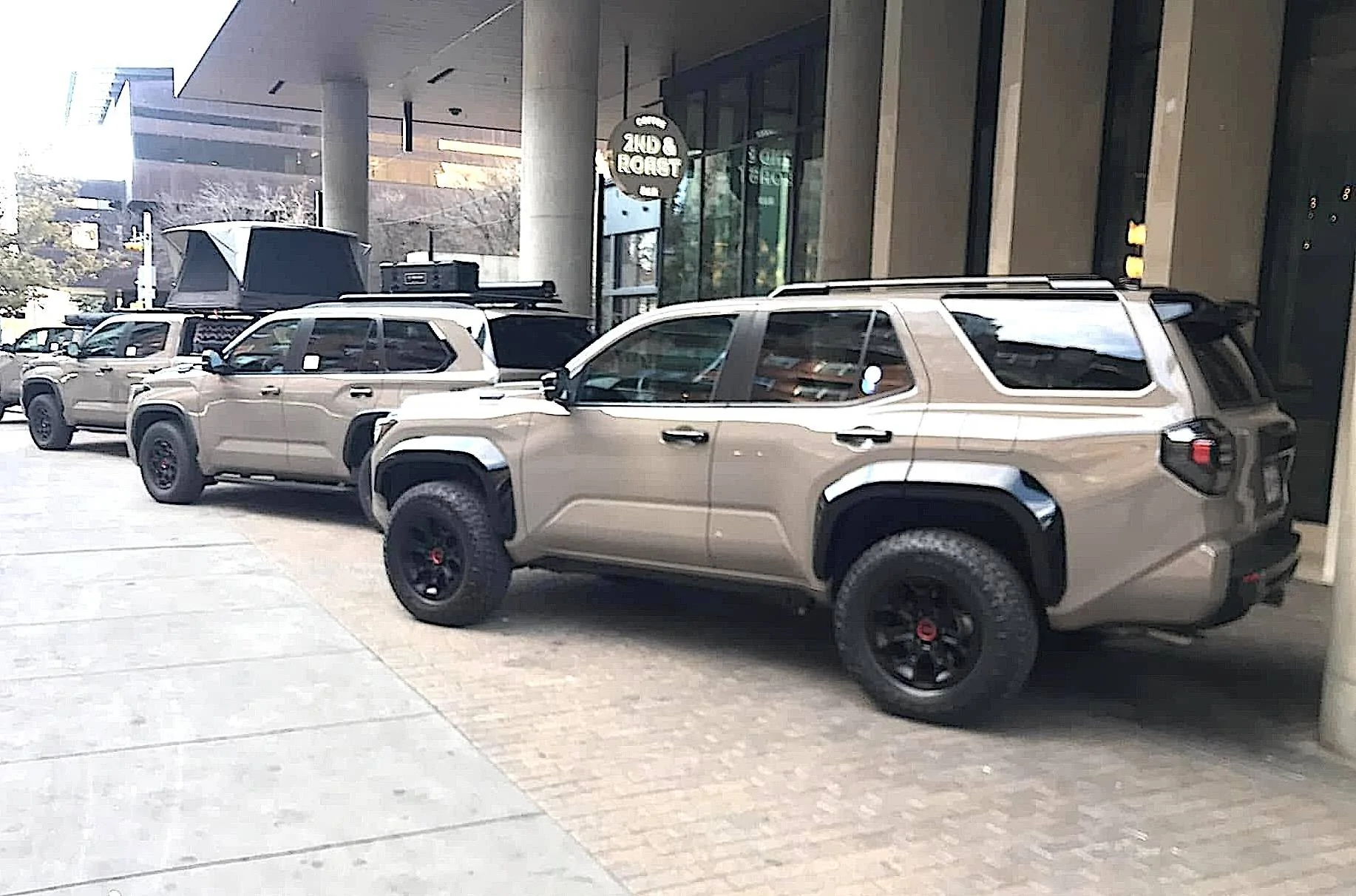 2025 4runner 6th gen Mudbath TRD Pro 4Runner 6th Gen on public display in downtown Austin, TX Mudbath 2025 4Runner TRD Pro 6th Gen austin texas 1