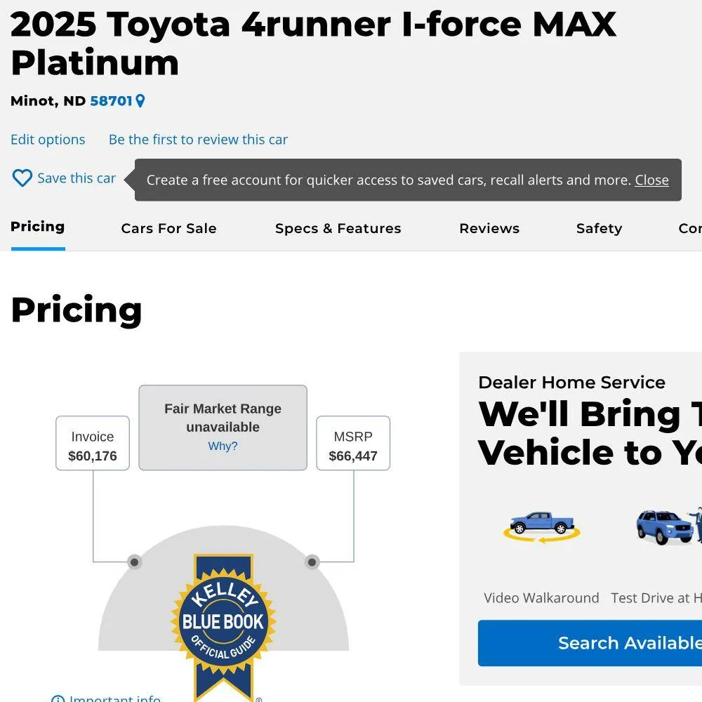 2025 Toyota 4runner 2025 4Runner "Ordering" and Allocations Explained 2025 KBB Invoice Pric