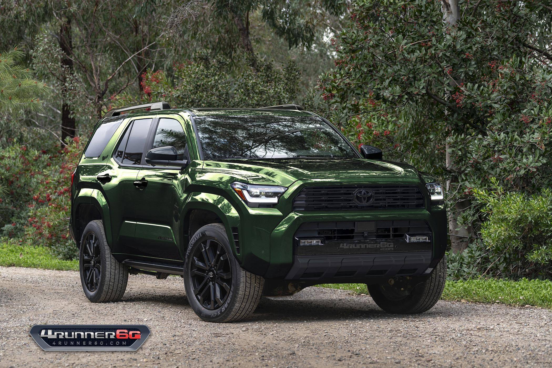 2025 4runner 6th gen 2026 4Runner New Colors - Which existing or new colors would you like? platinum-dark-green-pearl-front-
