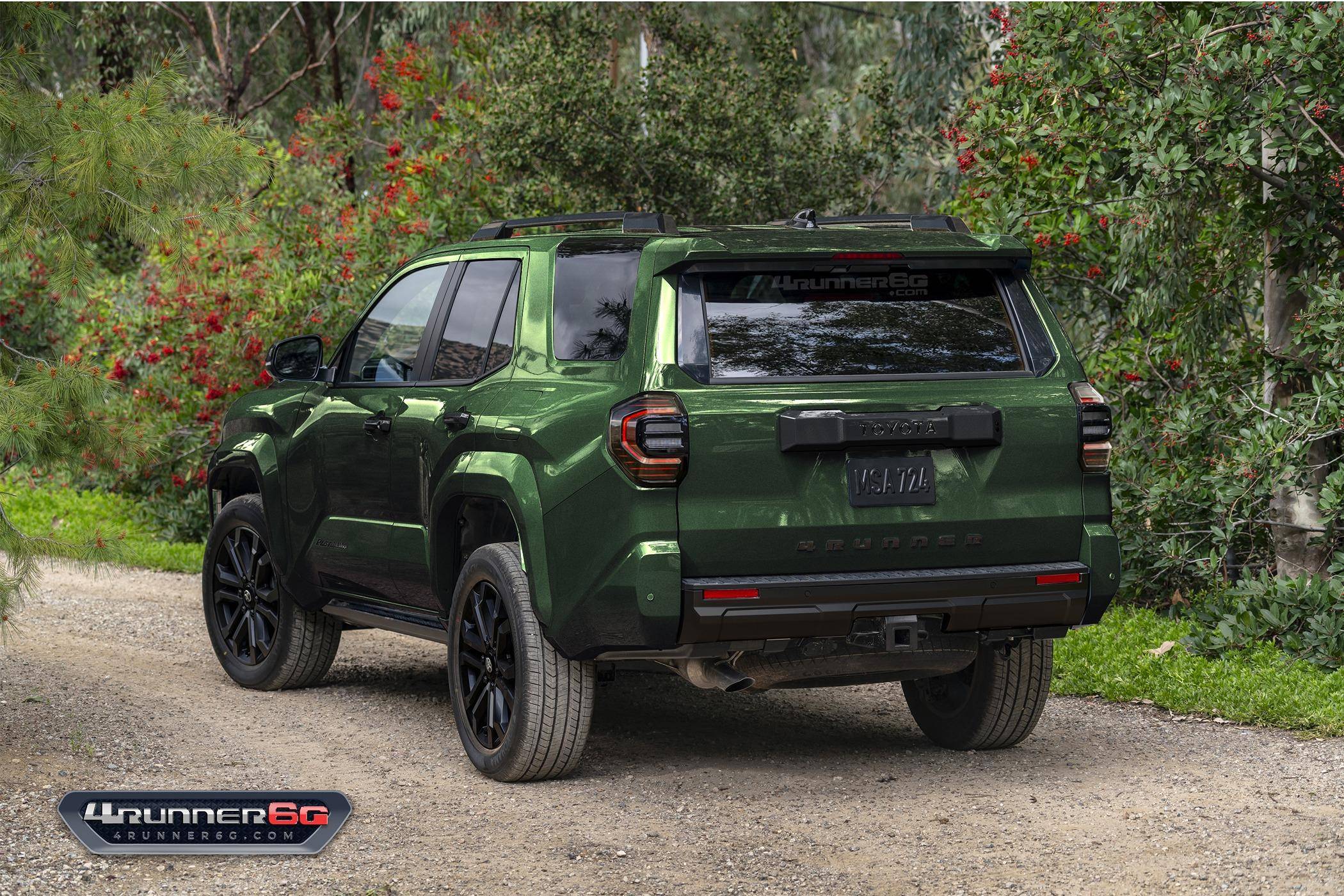 2025 4runner 6th gen 2026 4Runner New Colors - Which existing or new colors would you like? platinum-dark-green-pearl-rear-