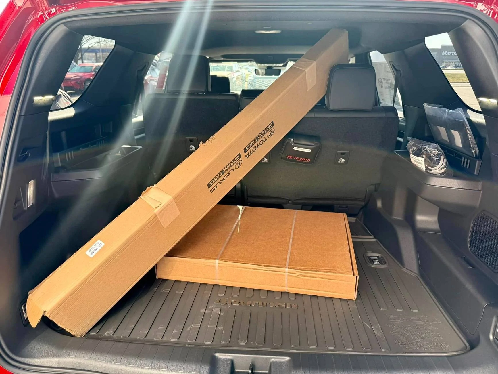 2025 4runner 6th gen Supersonic Red pops in the sun -- TRD Off-Road Premium w/ Black Softex Seats Black softex Interior TRD Off-Road PREMIUM 2025 4runner 6th gen 3