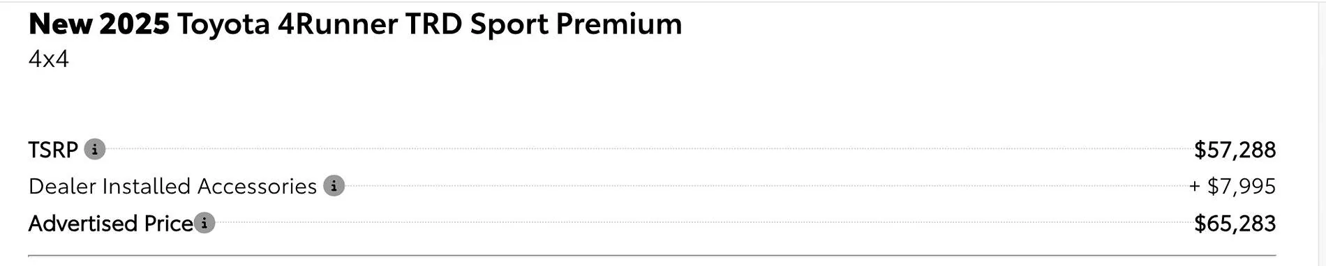 2025 4runner 6th gen 4Runners spotted at dealerships-not ordered. southcoast_4runner