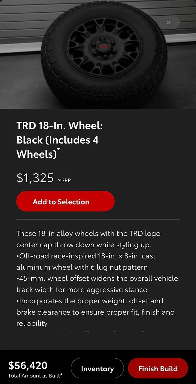 2025 4runner 6th gen Factory OEM Tires on Delivery? Screenshot_20250209_105222_Samsung Internet