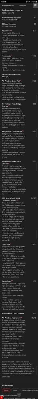 2025 4runner 6th gen Factory OEM Tires on Delivery? Screenshot_20250202_070818_Samsung Internet