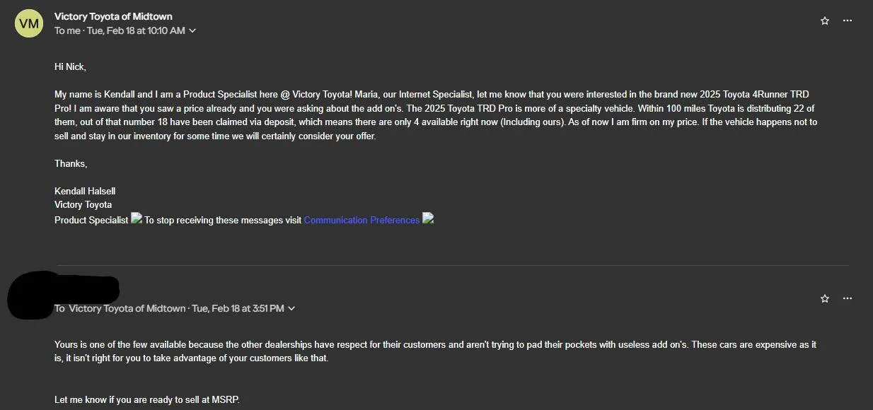 2025 4runner 6th gen Crazy Dealer Add-Ons Upcharge for TRD Pro 1739915575913-3o