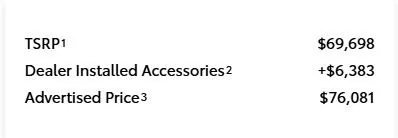 2025 4runner 6th gen Crazy Dealer Add-Ons Upcharge for TRD Pro 1739915665785-tz