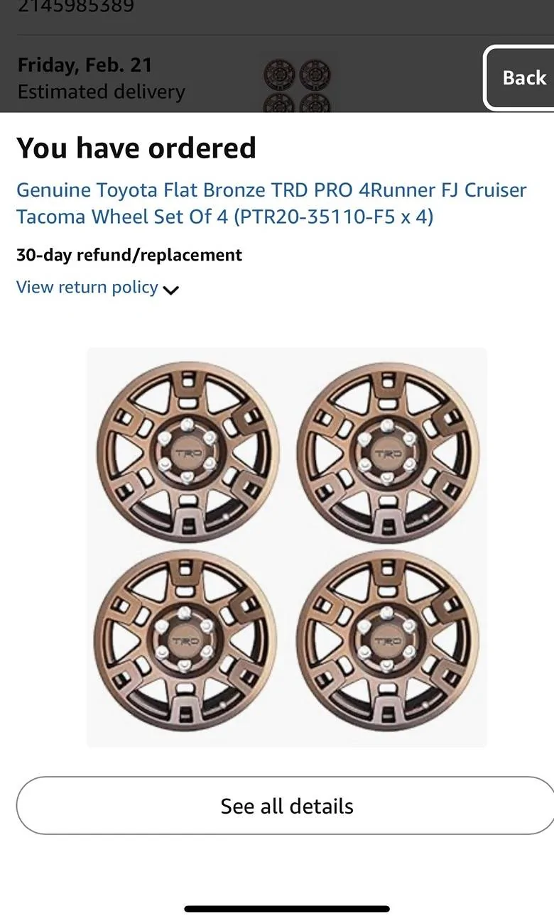 2025 4runner 6th gen Tire choice for OEM Flat Bronze 17" inch TRD wheels? IMG_2131