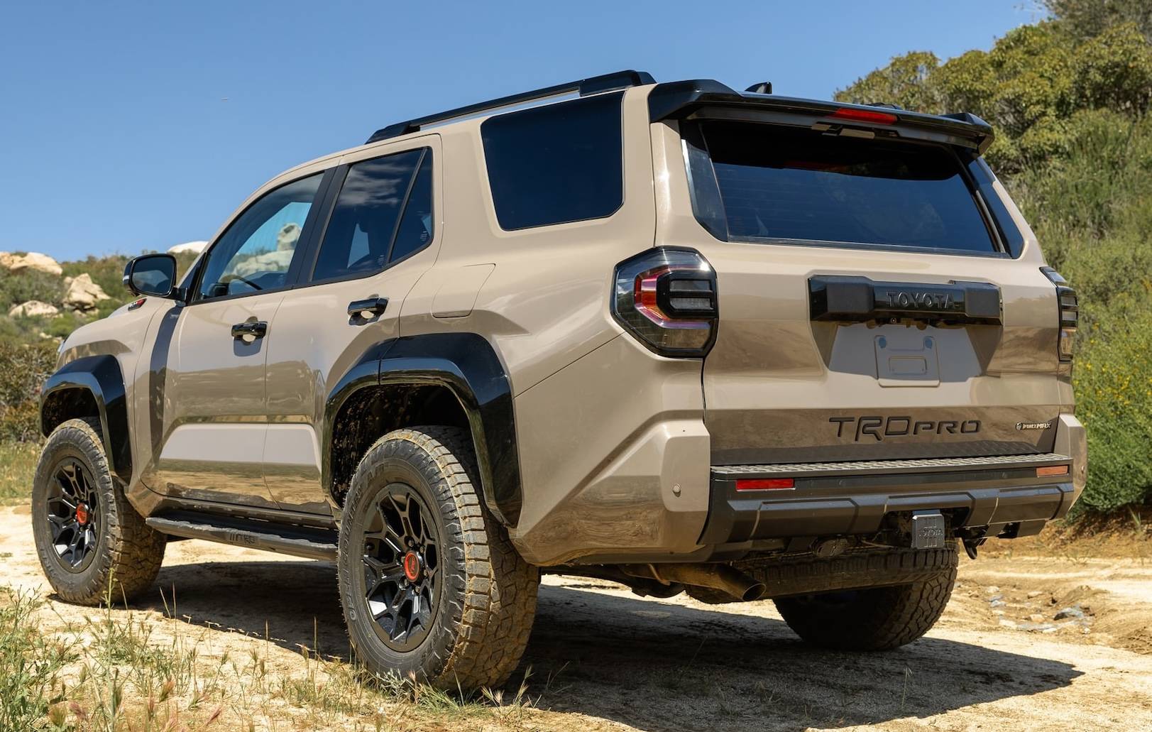 2025 4runner 6th gen OEM Premium / Upgraded / TRD Pro LED Taillights are plug-and-play upgrade install (clear outer lens version) 036-2025-Toyota-4Runner-TRD-Pro-rear-view