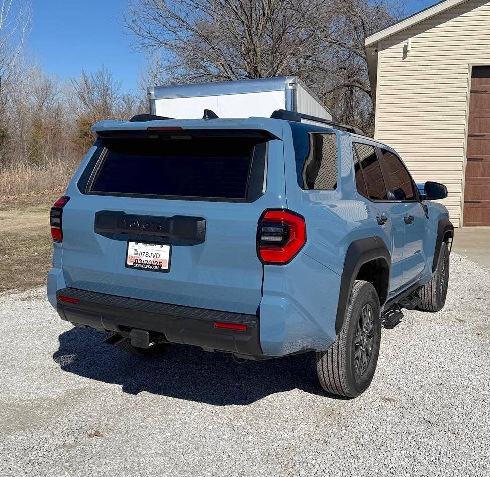 2025 4runner 6th gen HERITAGE BLUE Photos 4Runner 6th Gen (2025+) debadged blacked out emblem 2024 4runner 2